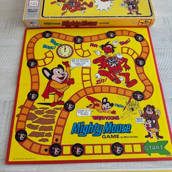 UNPUNCHED 1978 Milton Bradley Terrytoons Mighty Mouse Game #4822 - Picture 3 of 11